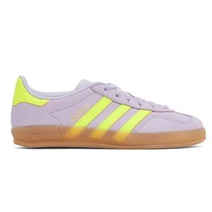 Adidas gazelle indoor silver dawn with solar yellow, size 5. Excellent condition